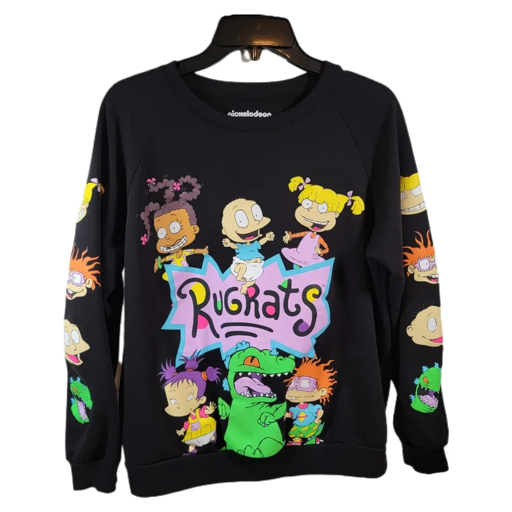 Nickelodeon Long Sleeve Shirt Black Large 11-13 or Women's Medium - Picture 1 of 6